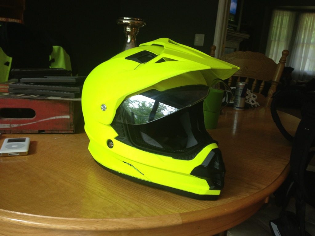 Plasti Dip Blaze yellow helmet